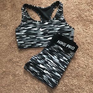 Nike Sports Bra and Pro Shorts